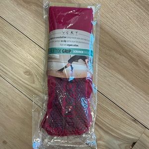 Toesox Pink Half Toe Grip Socks